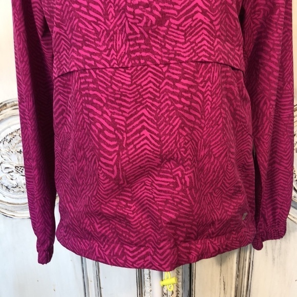 Hind Pink Chevron Graphic with Hot Lime Green Zip +  Rip Cords Athletic Jacket - Picture 5 of 15